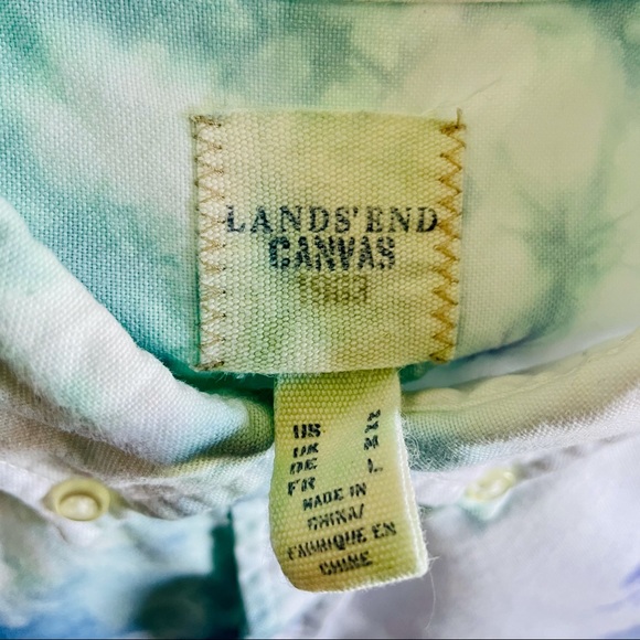 Lands End Tie Dyed Oxford - Picture 2 of 3